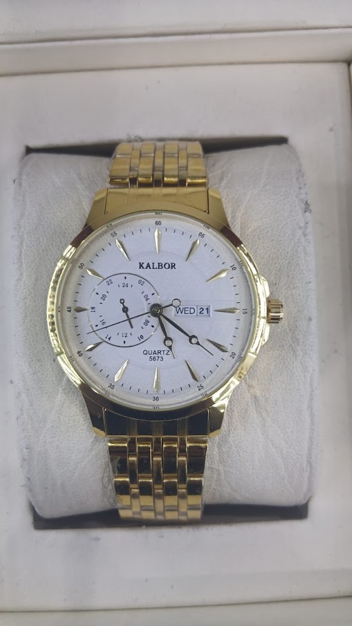 Kalbor Gold-White Chronograph Watch