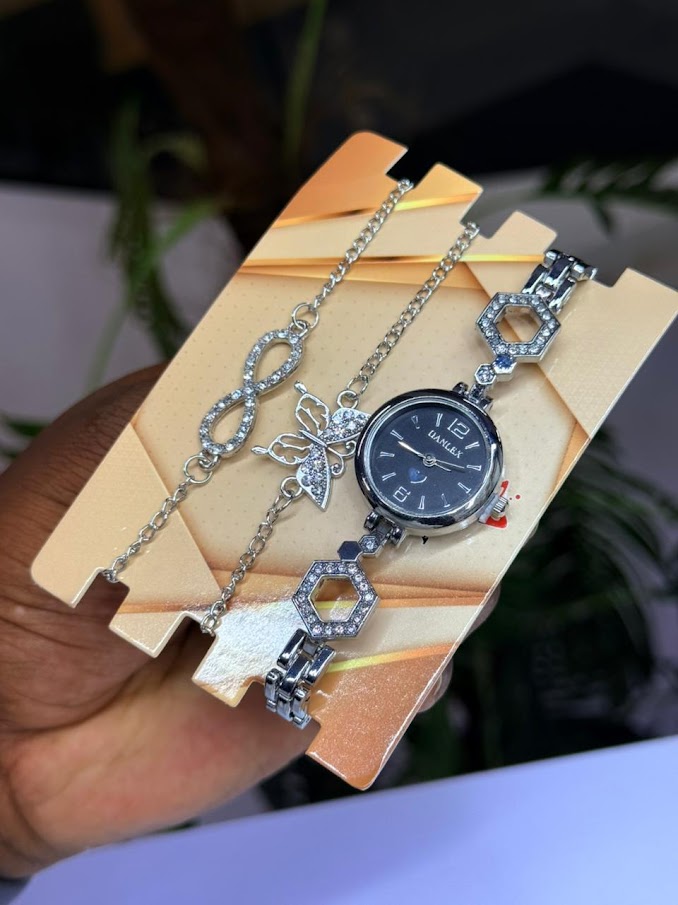 Ladies  Watch with Double Chain Accessories