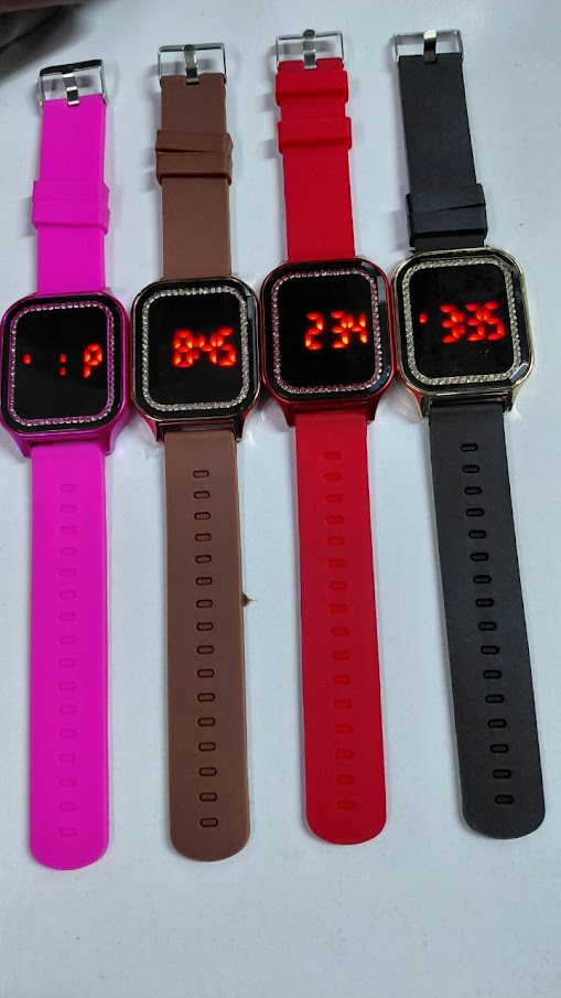 Ladies LED Digital Watch (Rectangular Face)